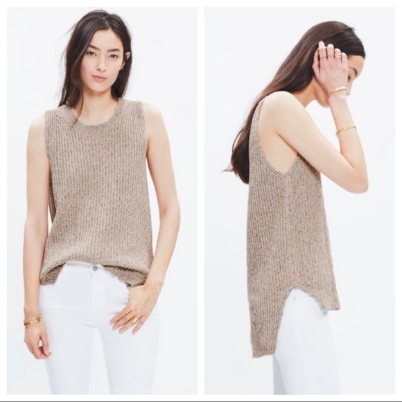 Madewell Tops - Madewell Tan Sleeveless Knit Tank